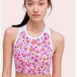 NEW Kate Spade Flower Midi Yoga Sports Bra XS